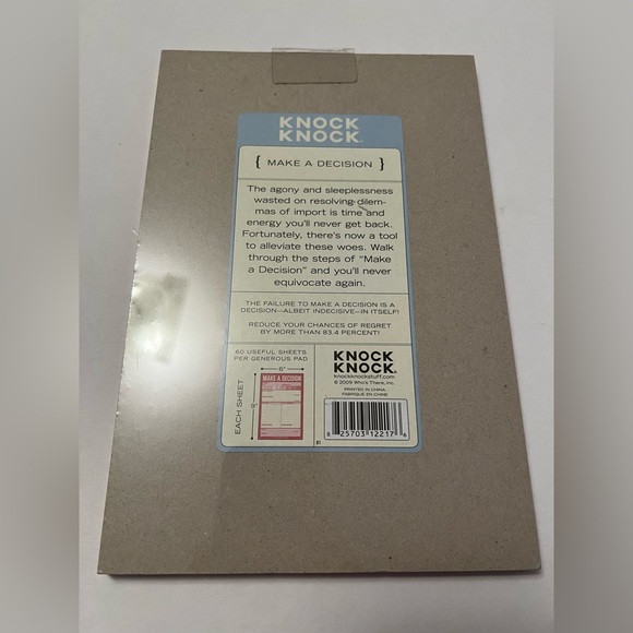 New Knock Knock Make a Decision Pad - Picture 2 of 3